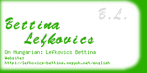 bettina lefkovics business card